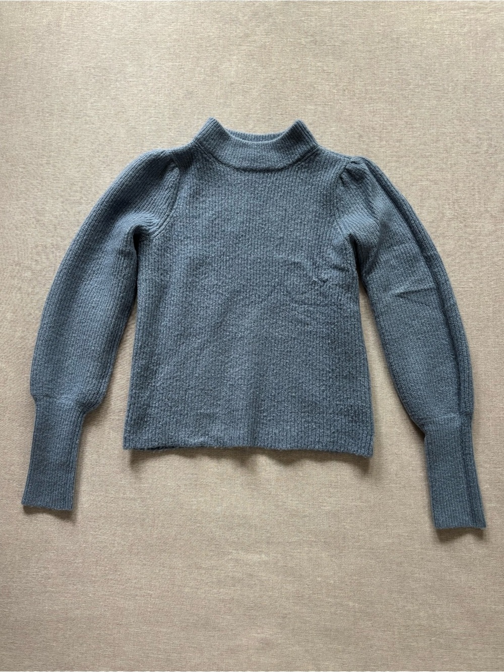 Design History blue fuzzy knit coquette tweed librarian sweater XS